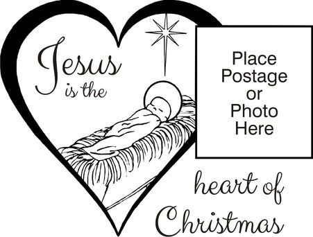 Jesus Heart Postage Frame